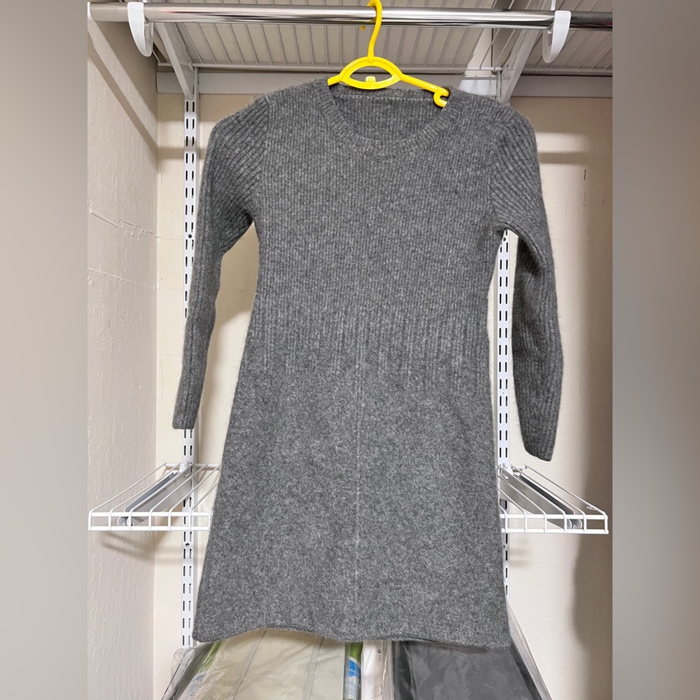 Women Cashmere grey sweater dress